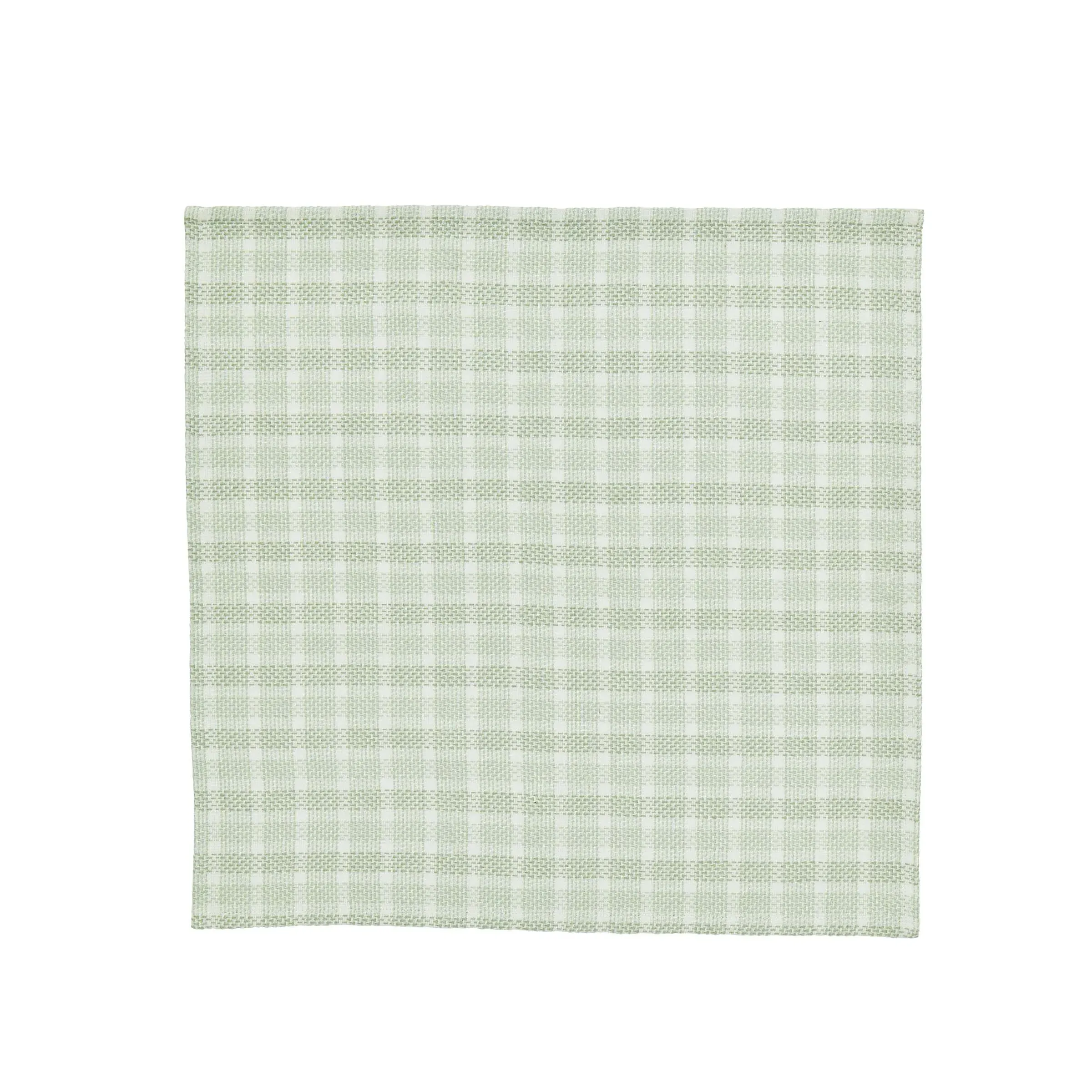 Tara Napkins Check Pattern - Sage, Cotton