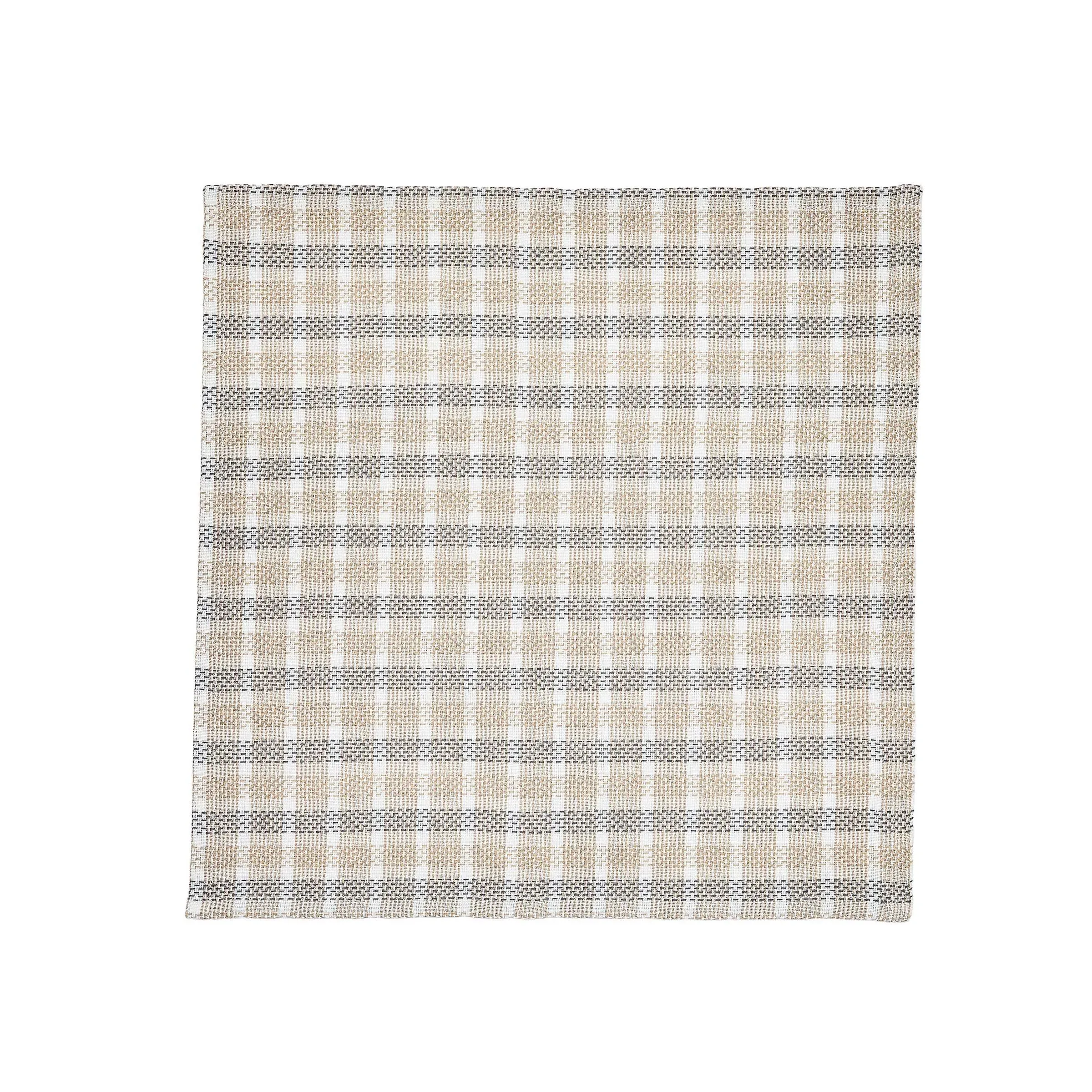 Tara Woven Check Napkins Set of 4 - Linen & Grey, Cotton product