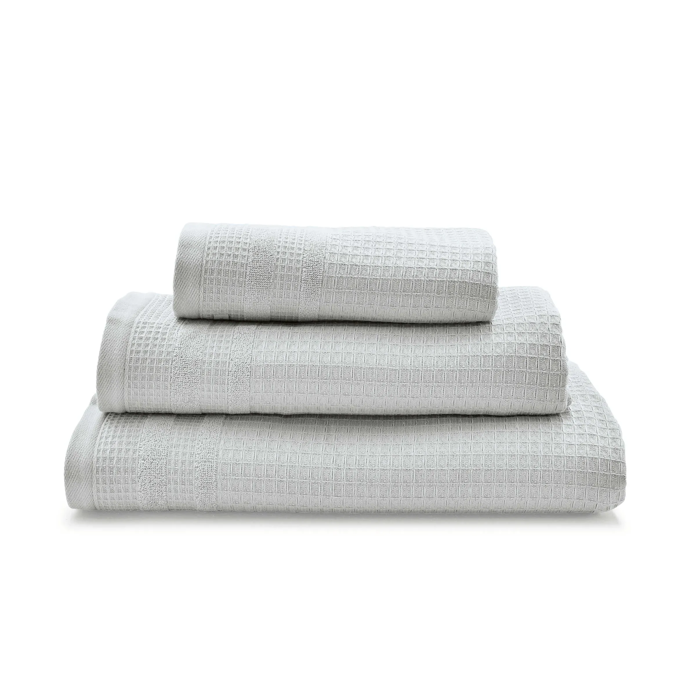 Waffle Bath Sheet - Cloud Grey, Cotton image