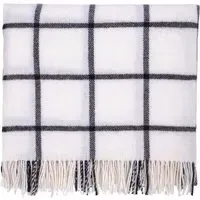 Wool Throw with Fringe - Storm Grey, New Zealand Wool
