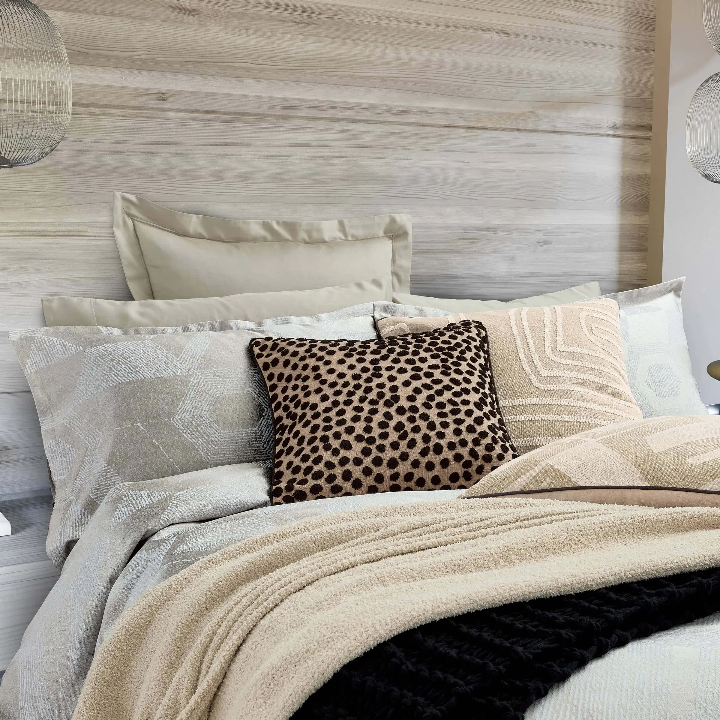 Double Duvet Cover with Jacquard - Linen