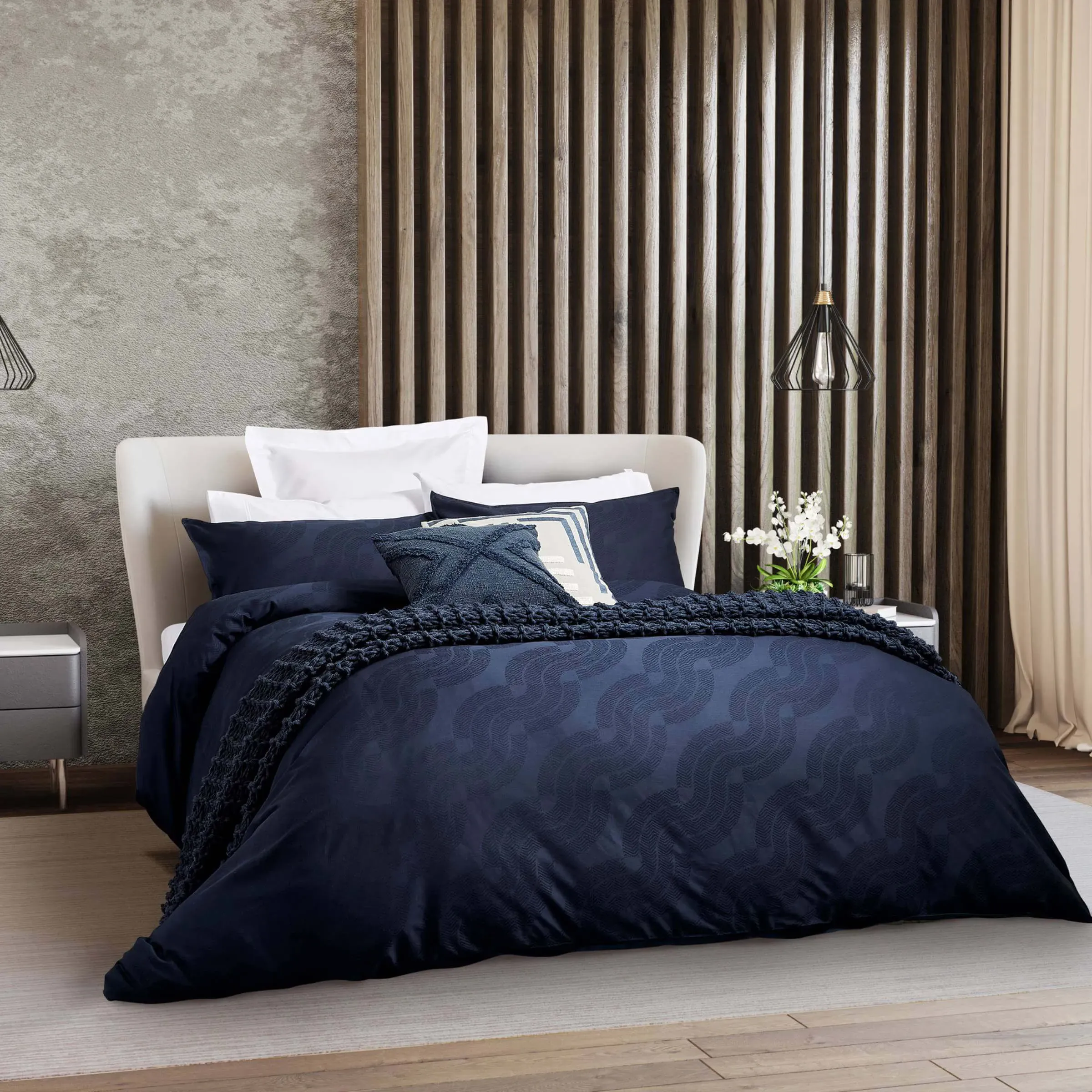King Size Duvet Cover Set - Orion Blue