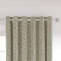 Lined Curtains with Eyelet Header - Linen, Polyester