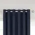 Lined Curtains with Eyelets - Blue, Polyester