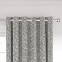 Lined Curtains with Eyelets - Silver, Polyester