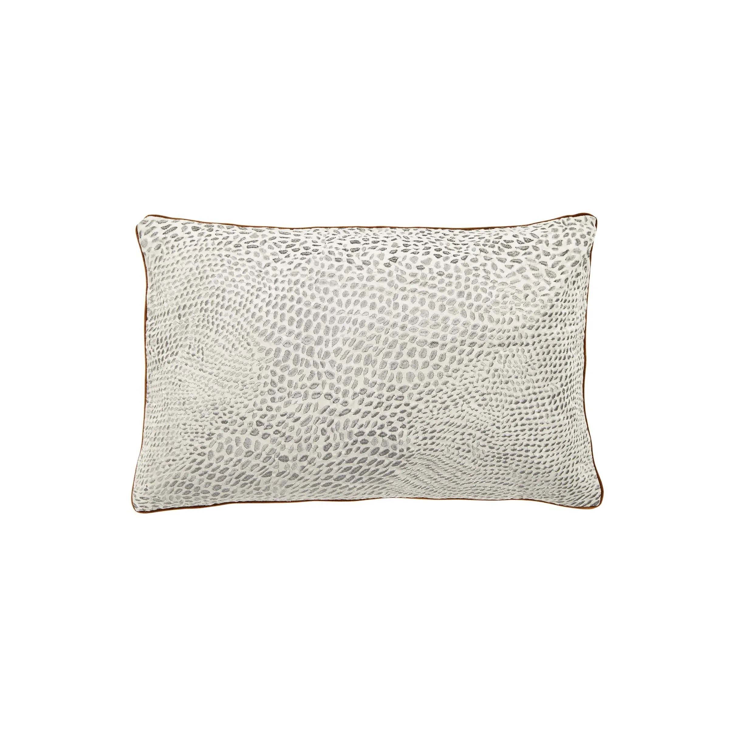 Nalu Glow Embroidered Cushion - Stone & Sunset product