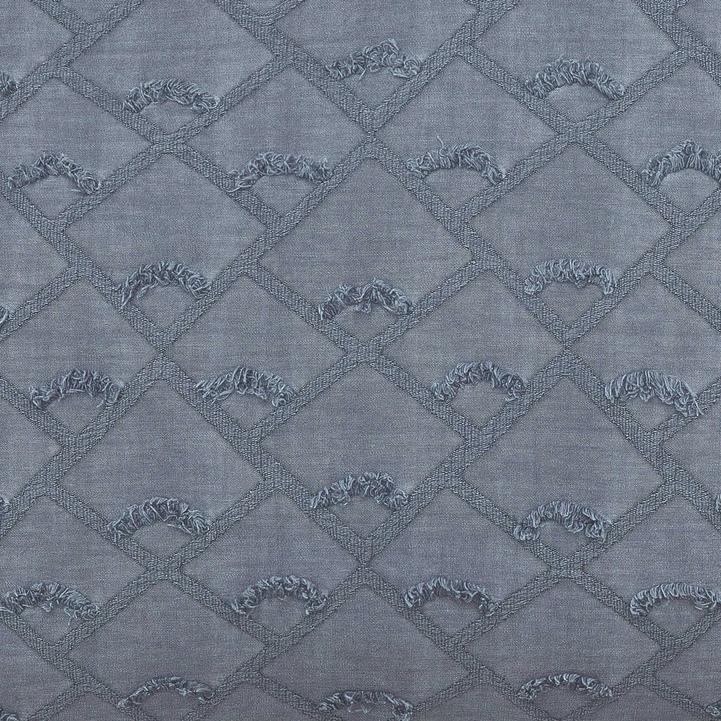 Oxford Pillowcase with Tufted Pattern - Blue, Cotton