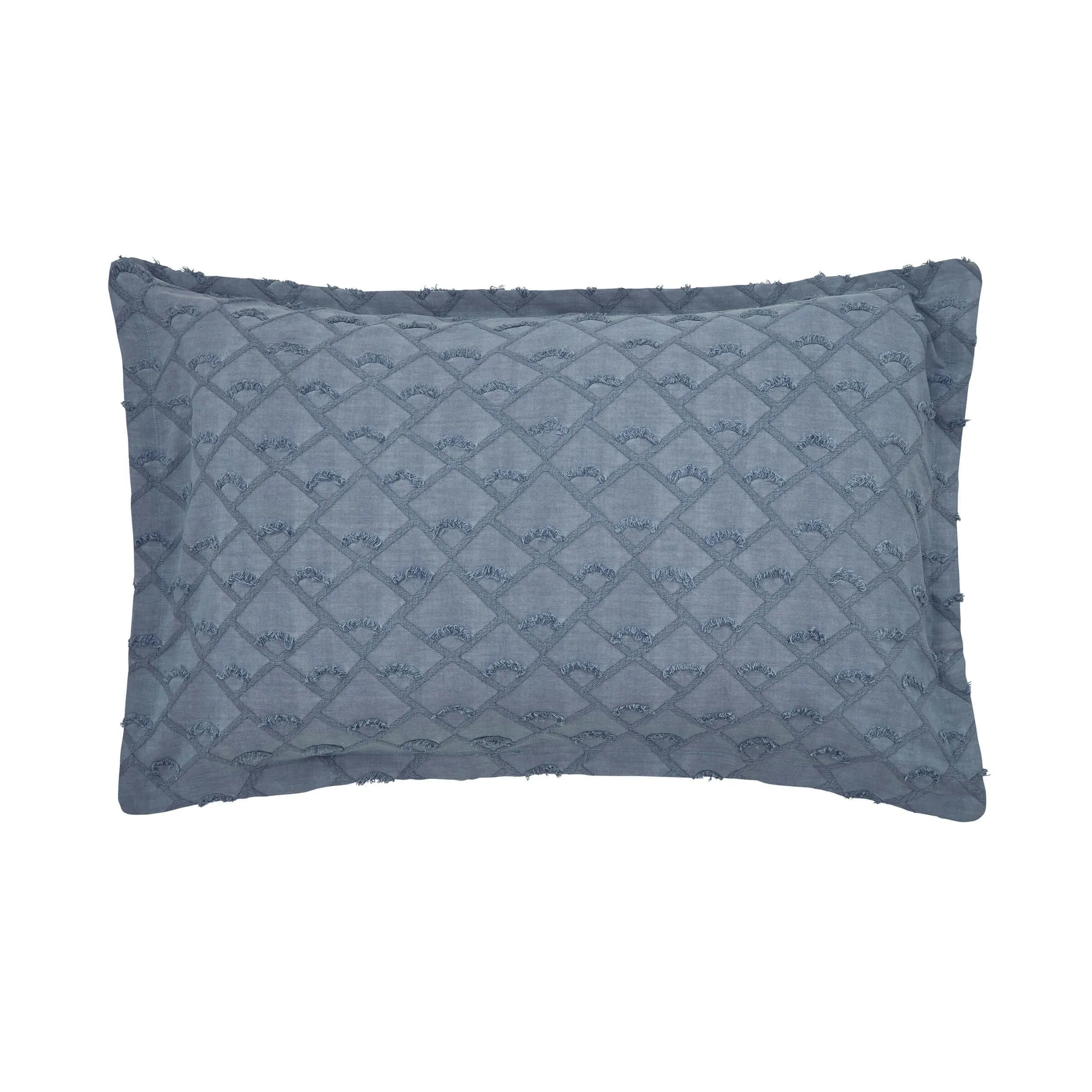 Oxford Pillowcase with Tufted Pattern - Blue, Cotton image
