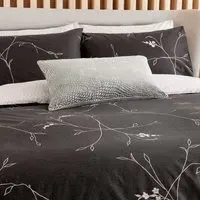 Single Duvet Cover Set with Pillowcase - Black