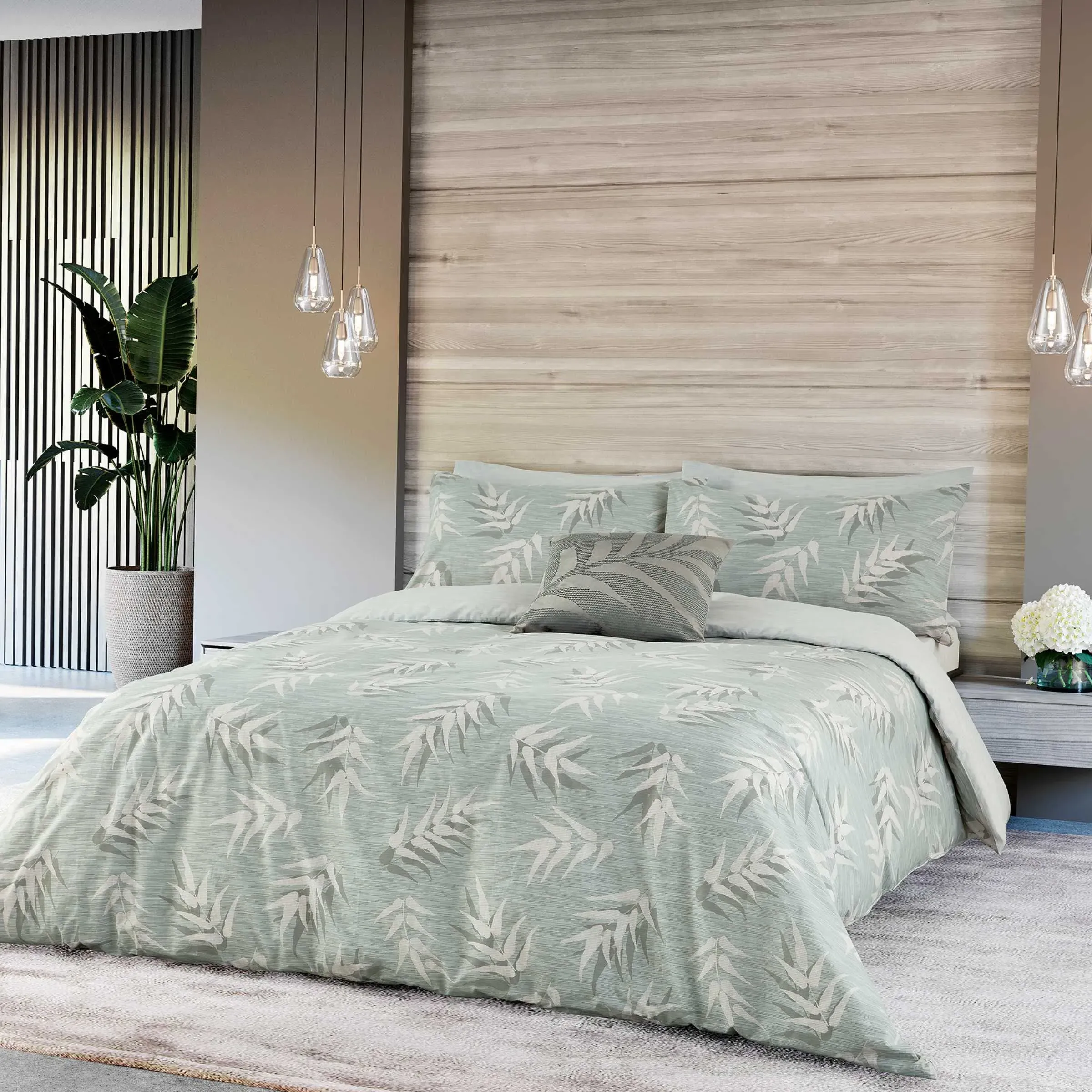 Super King Duvet Cover Set - Green