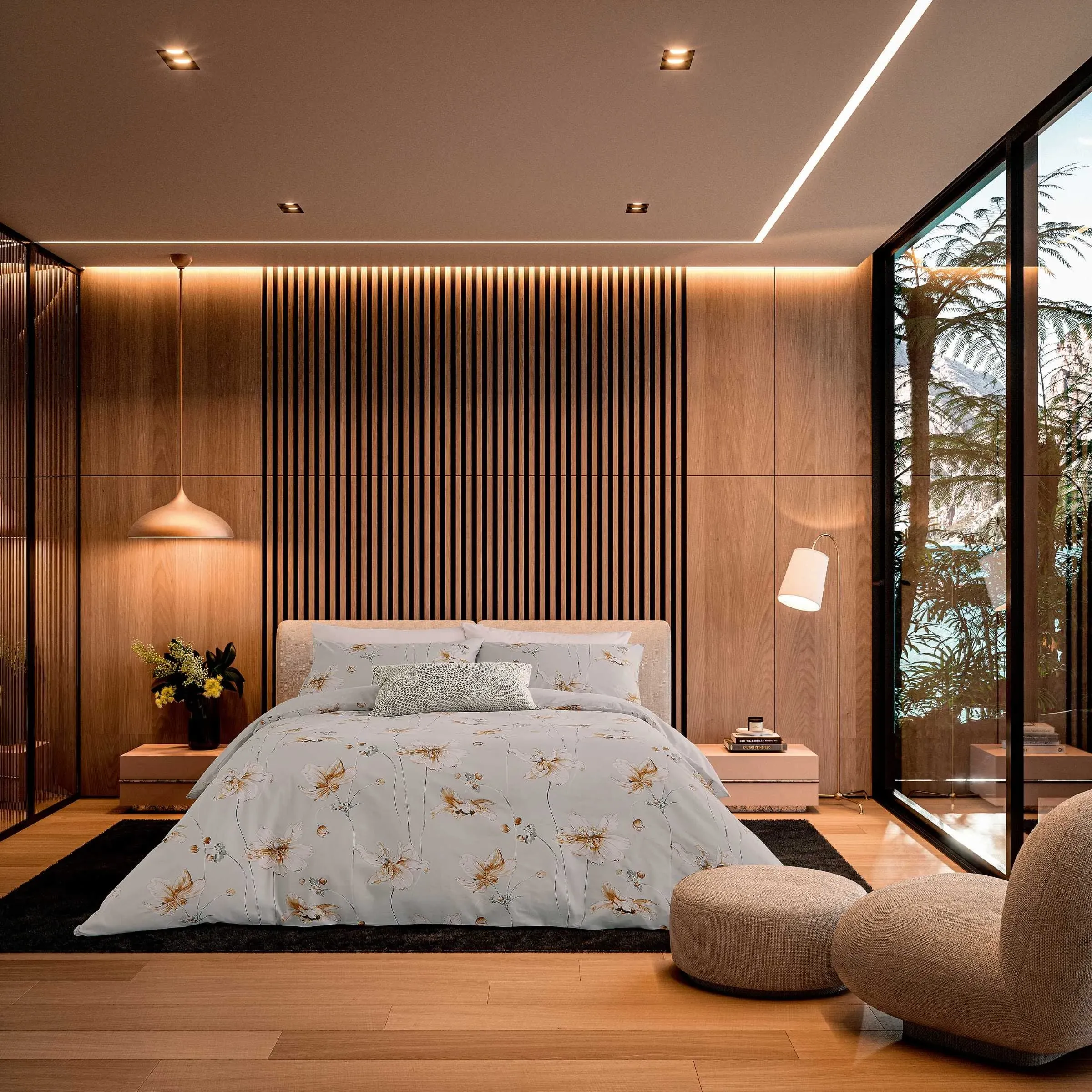 Super King Duvet Cover Set - Stone, Cotton