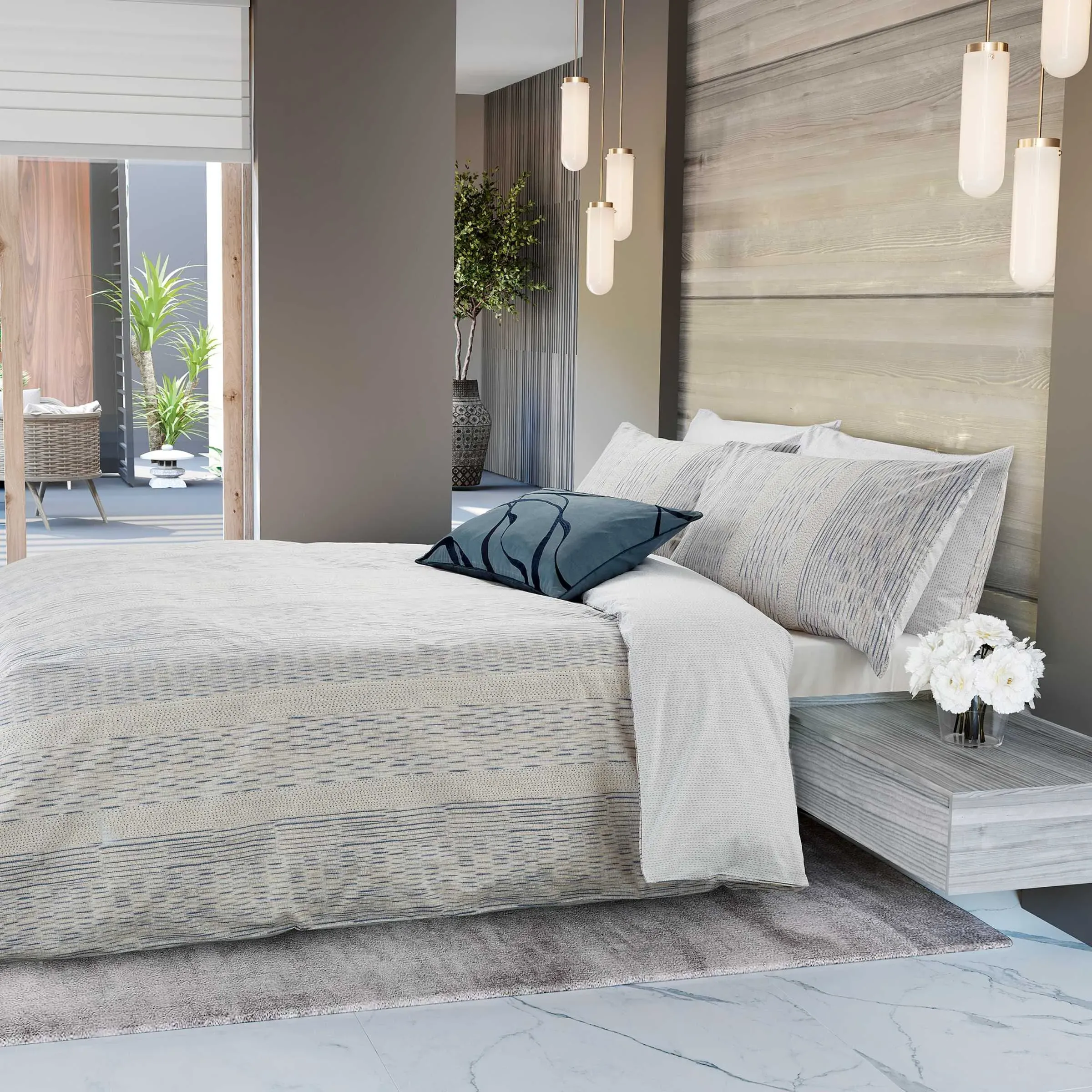 Super King Duvet Cover Set - Surf, Bamboo