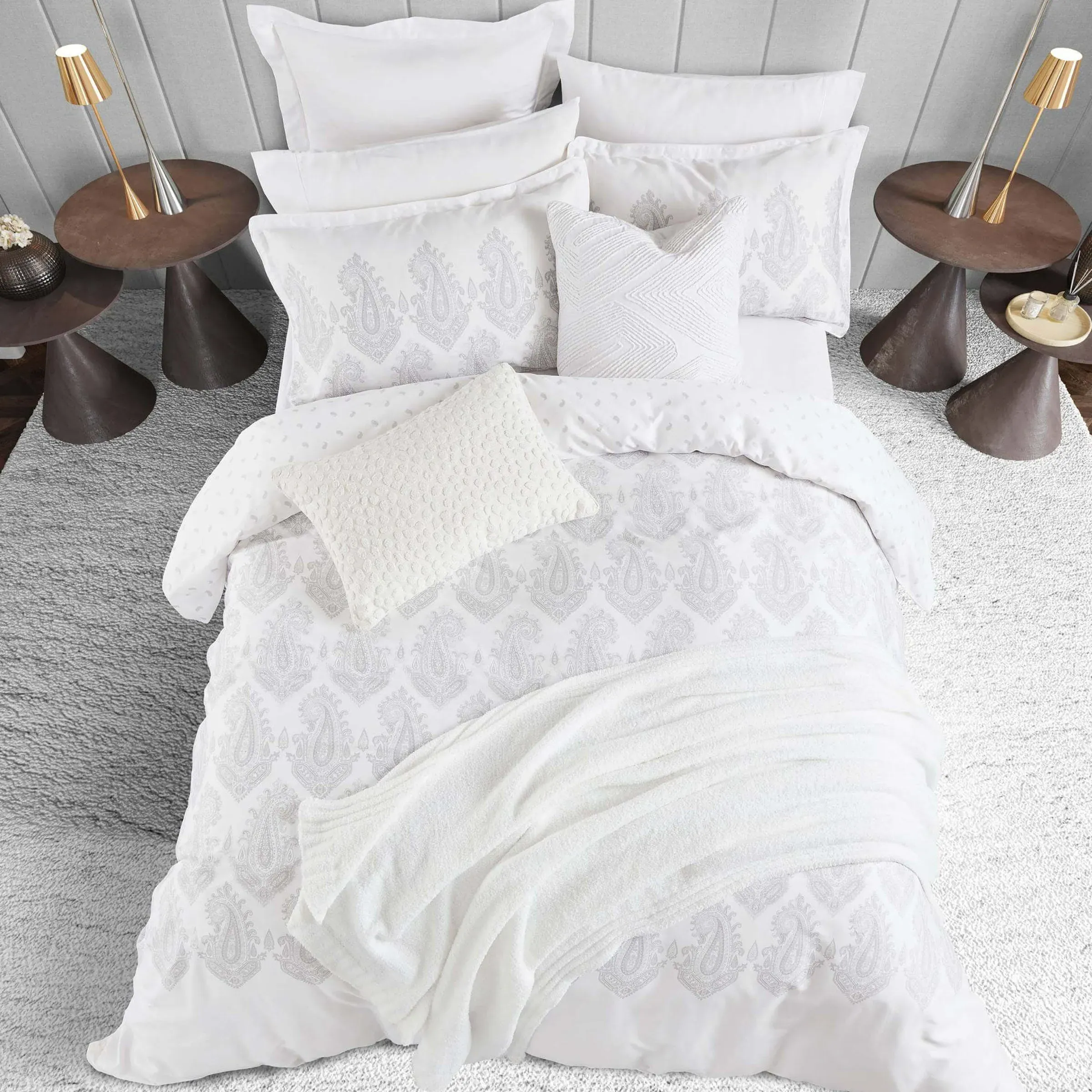 Super King Duvet Cover Set - White, Cotton image