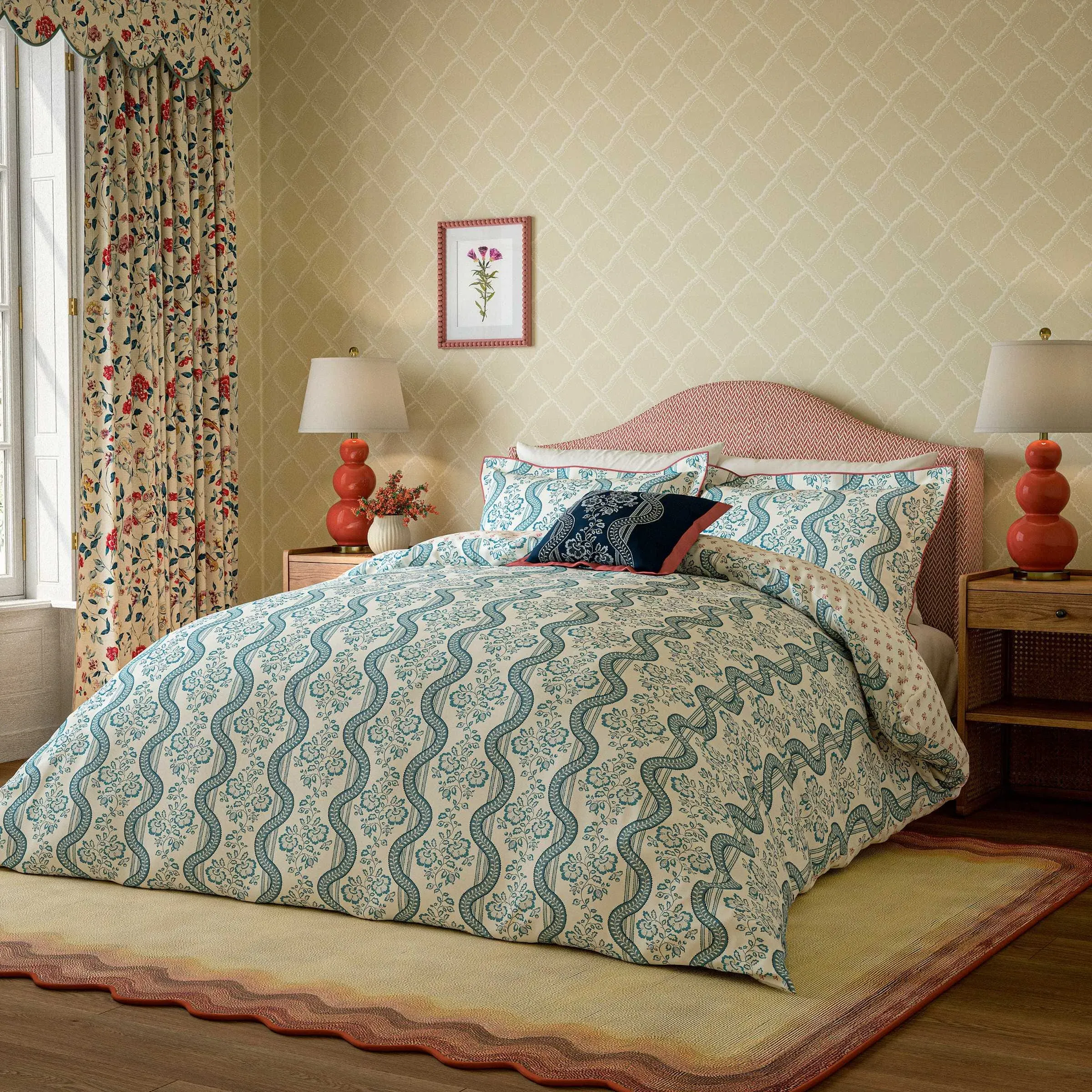 Aubrey Single Duvet Cover Set - Indigo, Cotton Sateen alternate view