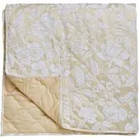 Decorative Throw with Bird Pattern - Gold, Jacquard