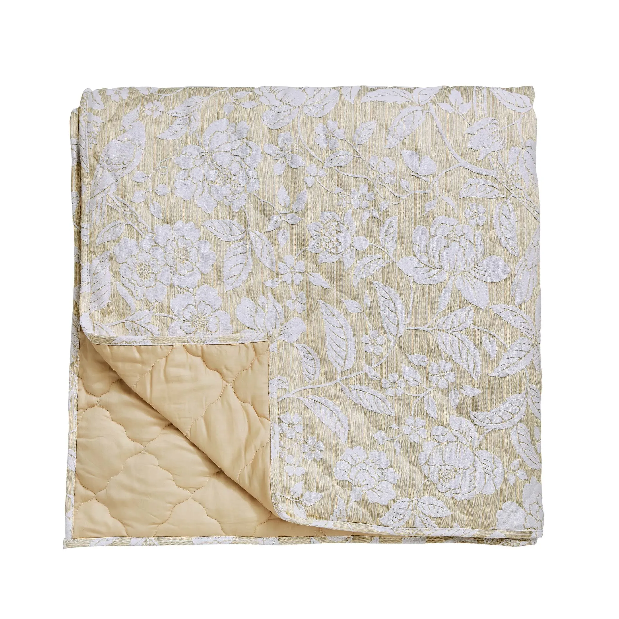 Decorative Throw with Bird Pattern - Gold, Jacquard