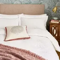 Double Duvet Cover Embroidered - Ivory, Cotton