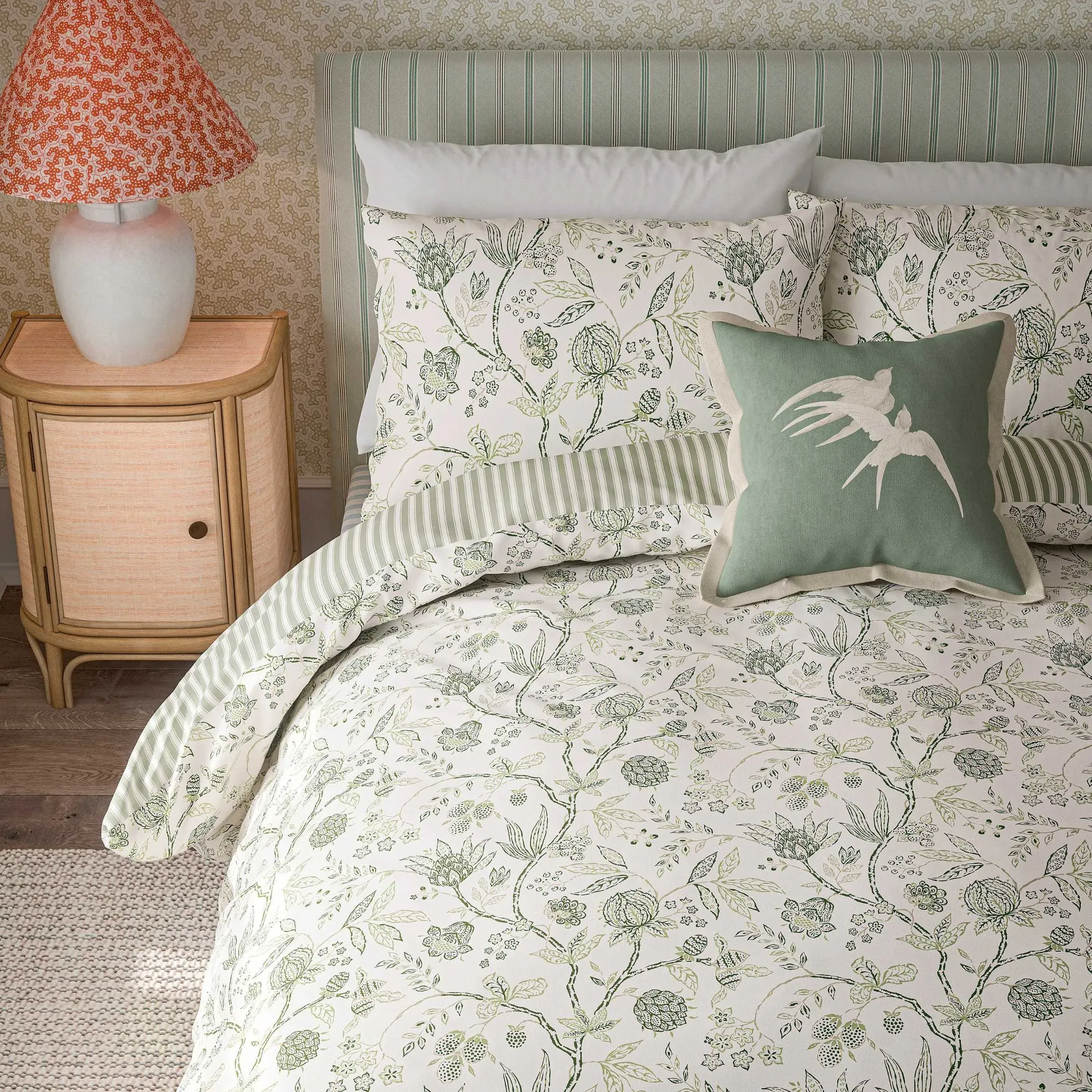 Double Duvet Cover Set - Green