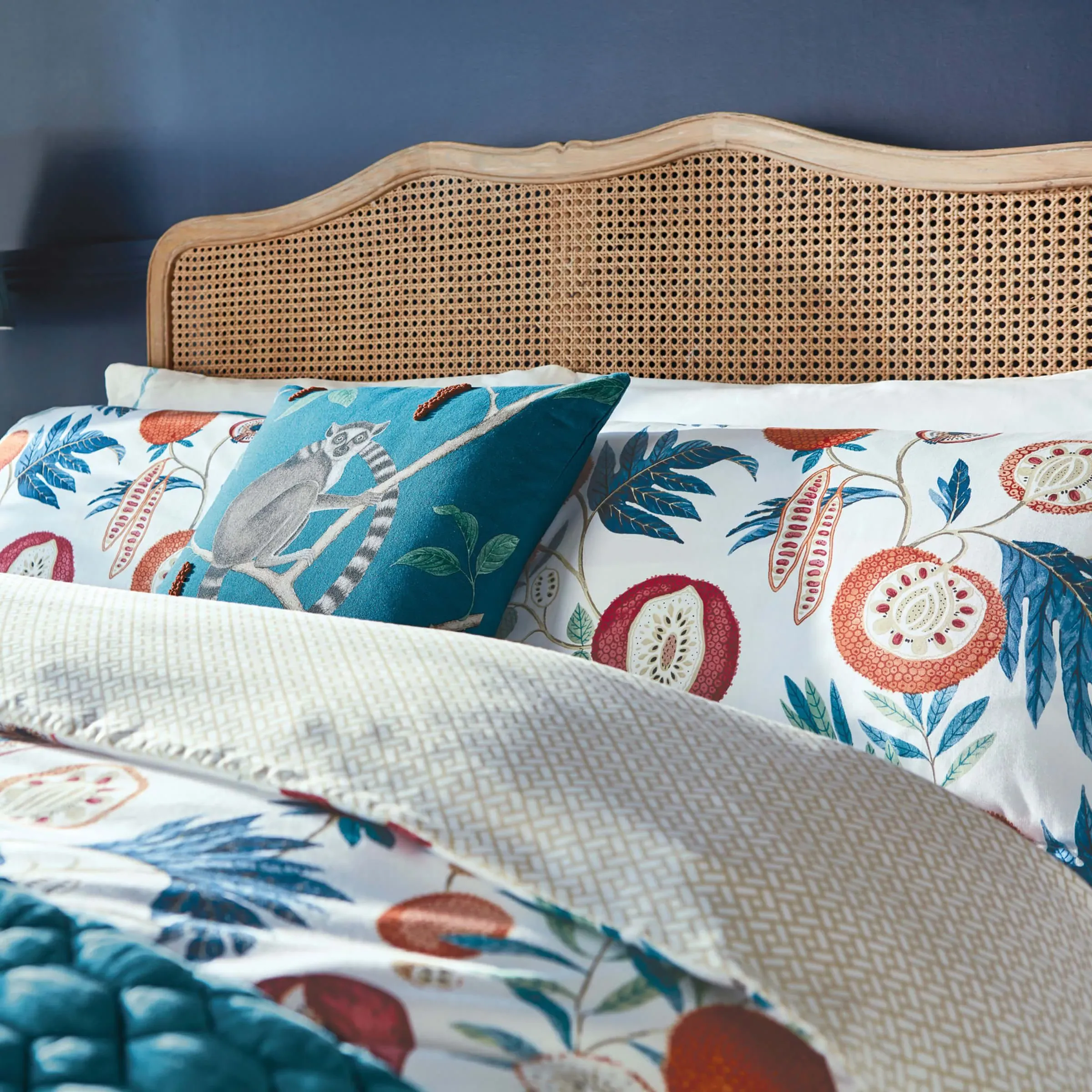 Double Duvet Cover Set - Indigo, Cotton