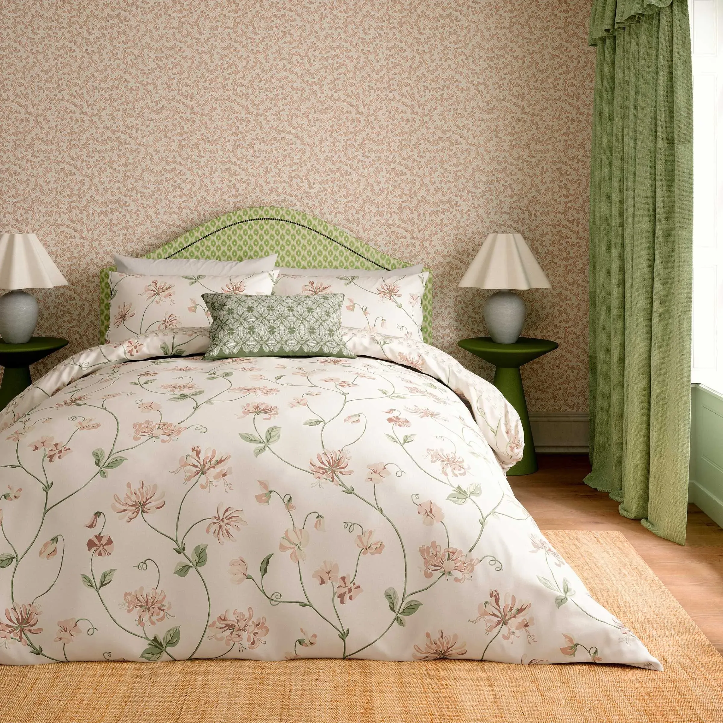 Double Duvet Cover Set with Pillowcases - Rose