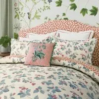 Double Duvet Cover Set with Piping - Raspberry