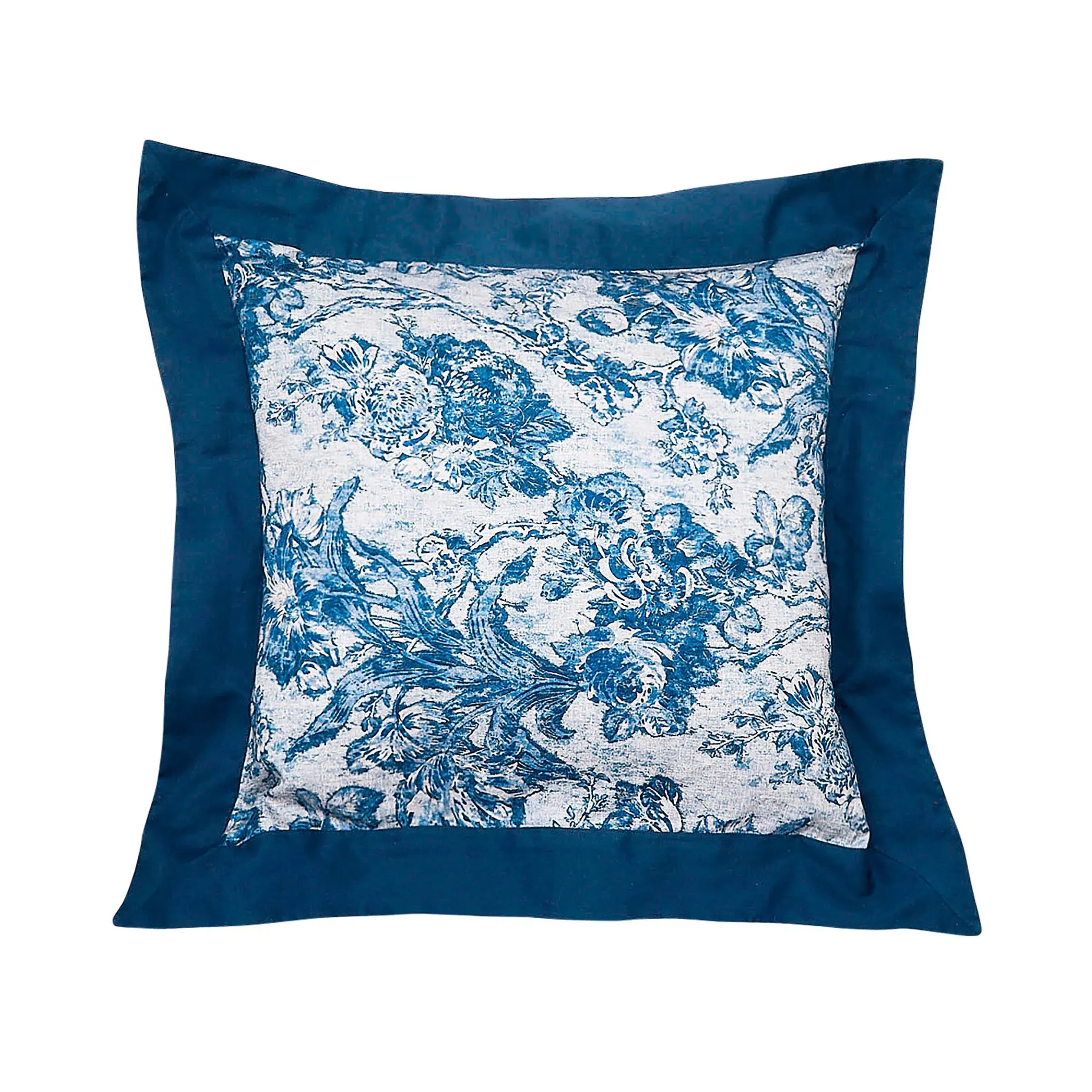 Square Pillowcase Pair - Blue, Cotton Sateen image