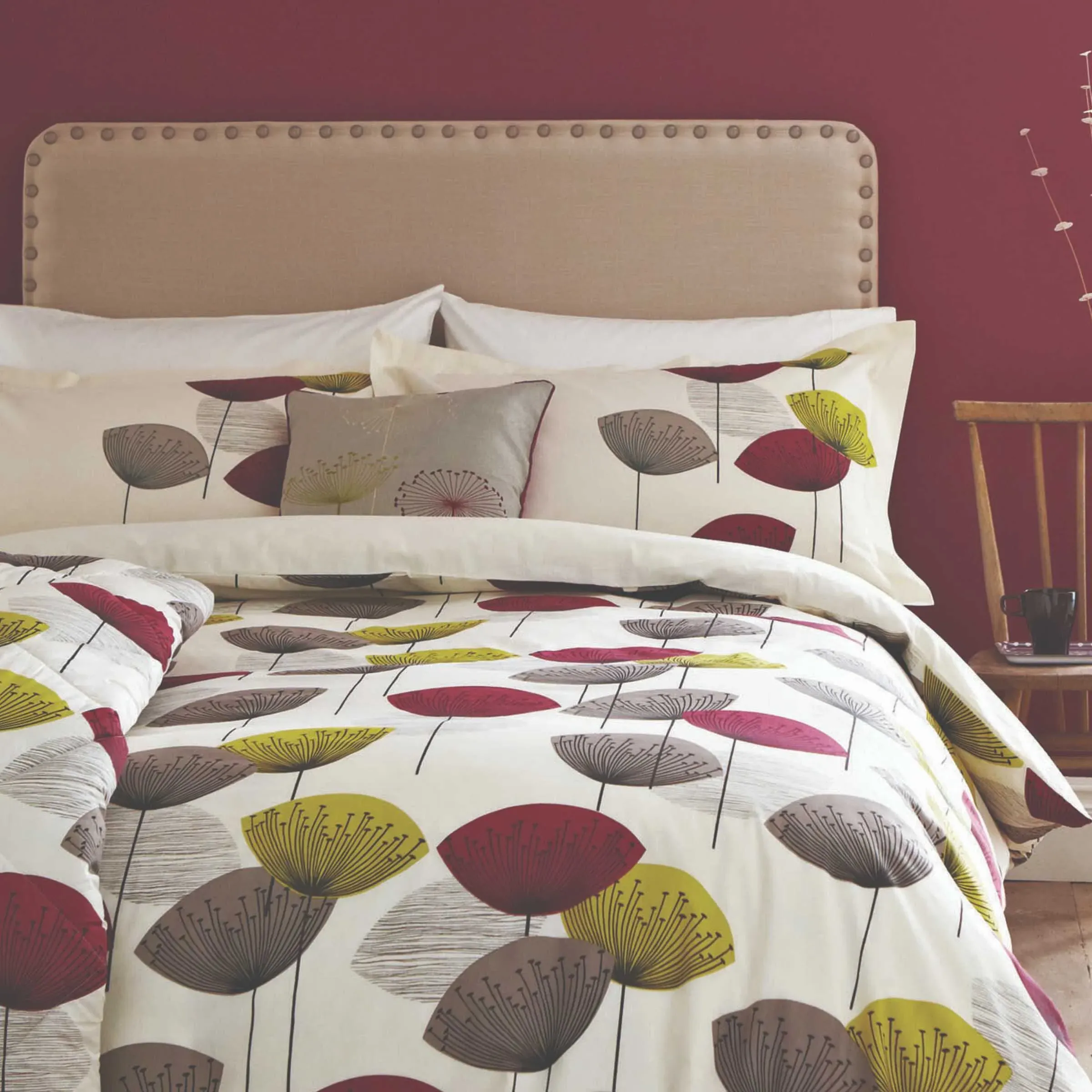 King Size Duvet Cover Set - Blackcurrant, Cotton