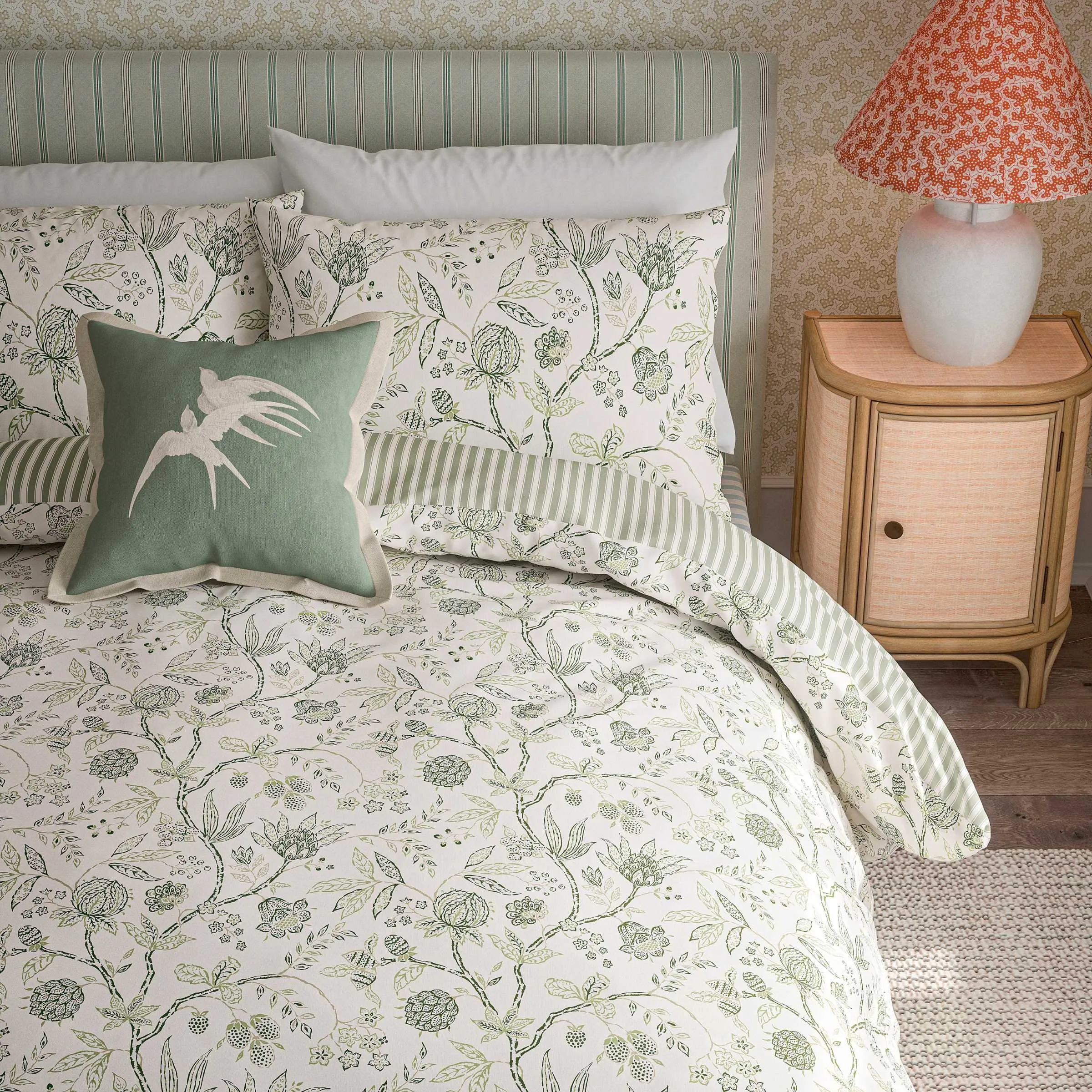 King Size Duvet Cover Set - Green