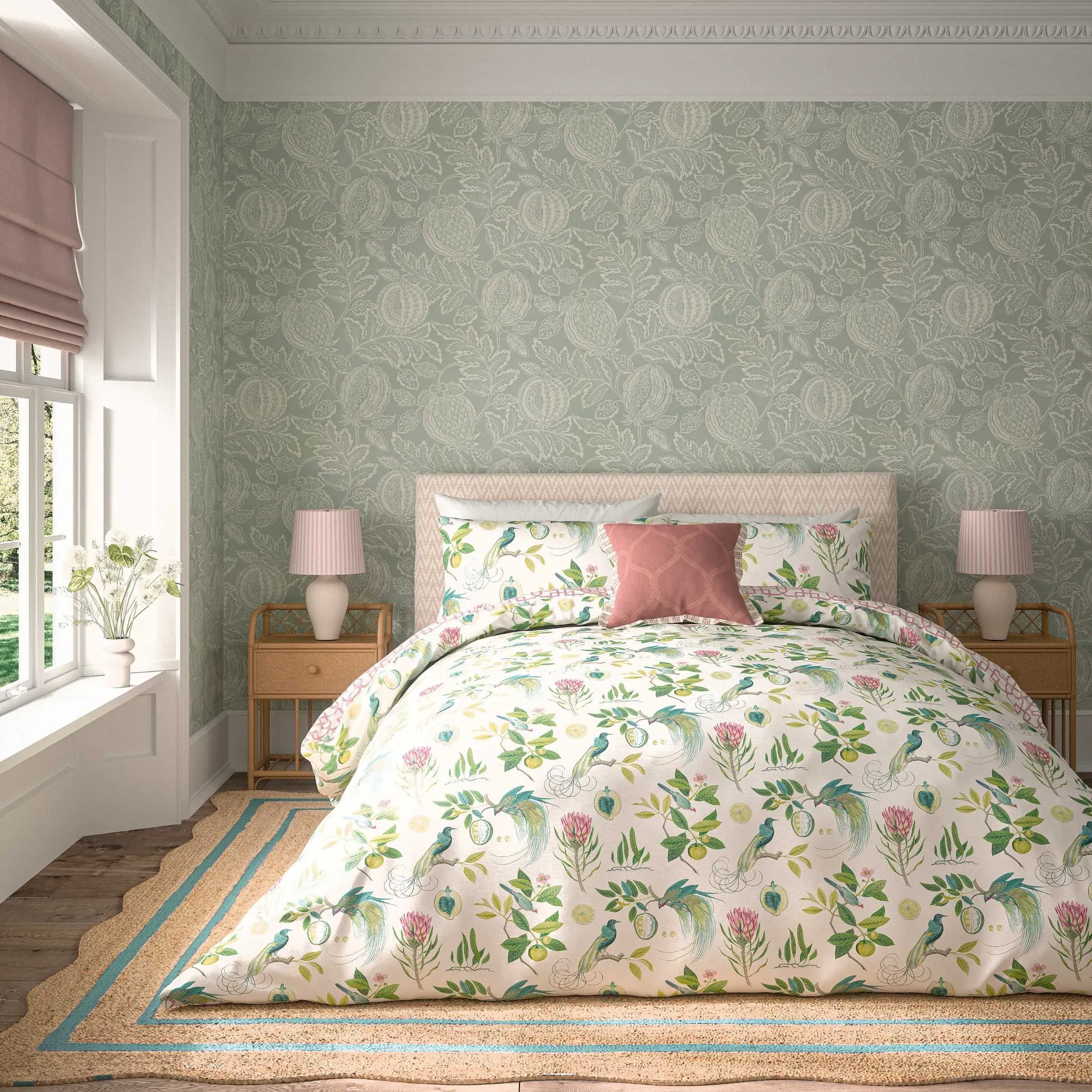 King Size Duvet Cover Set - Pink