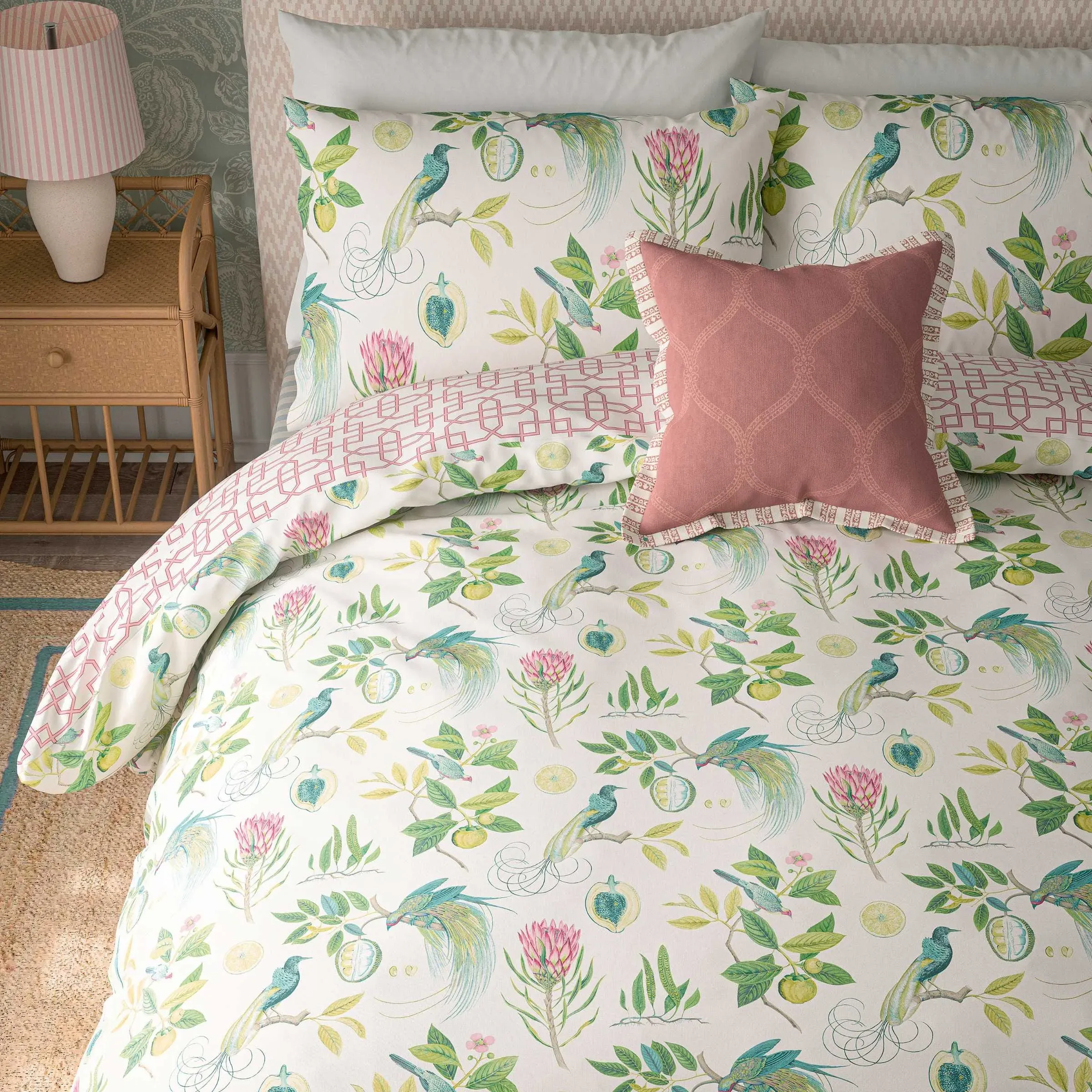 King Size Duvet Cover Set - Pink