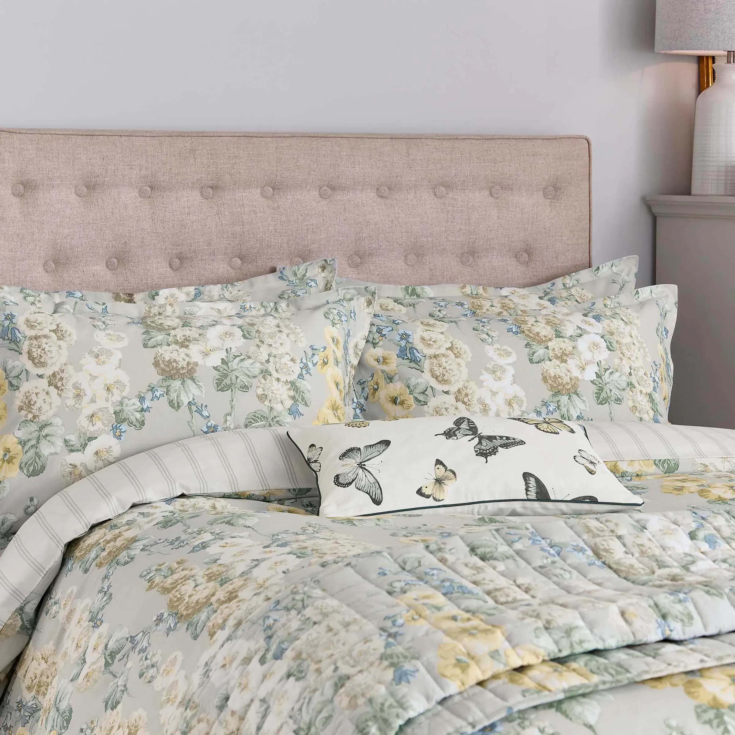 King Size Duvet Cover Set - Silver, Cotton