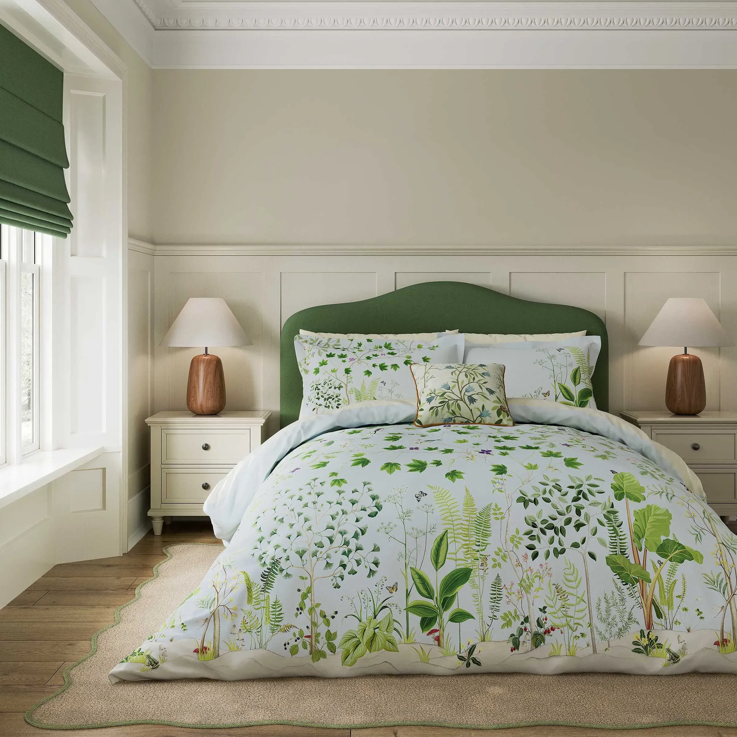 King Size Duvet Cover Set - Sky Blue, Cotton Sateen