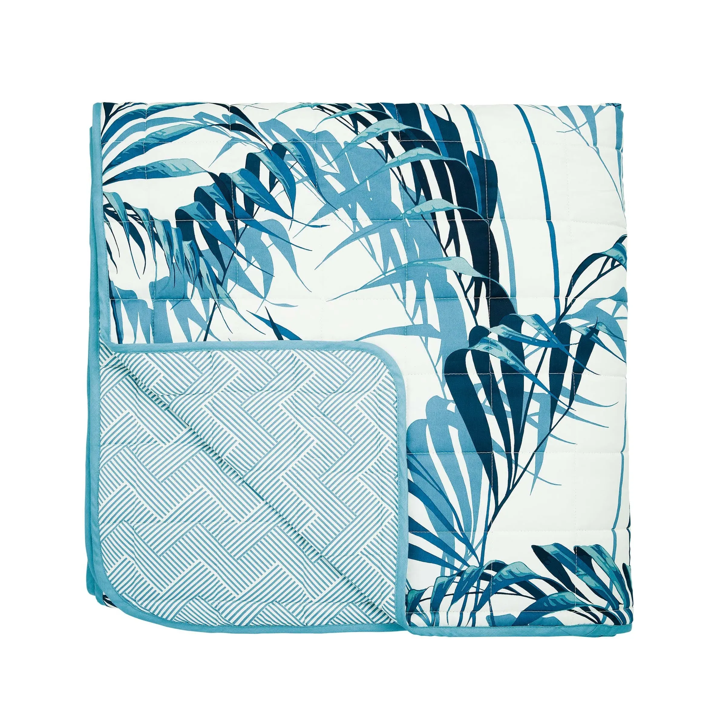 Quilted Throw - Eucalyptus, Cotton