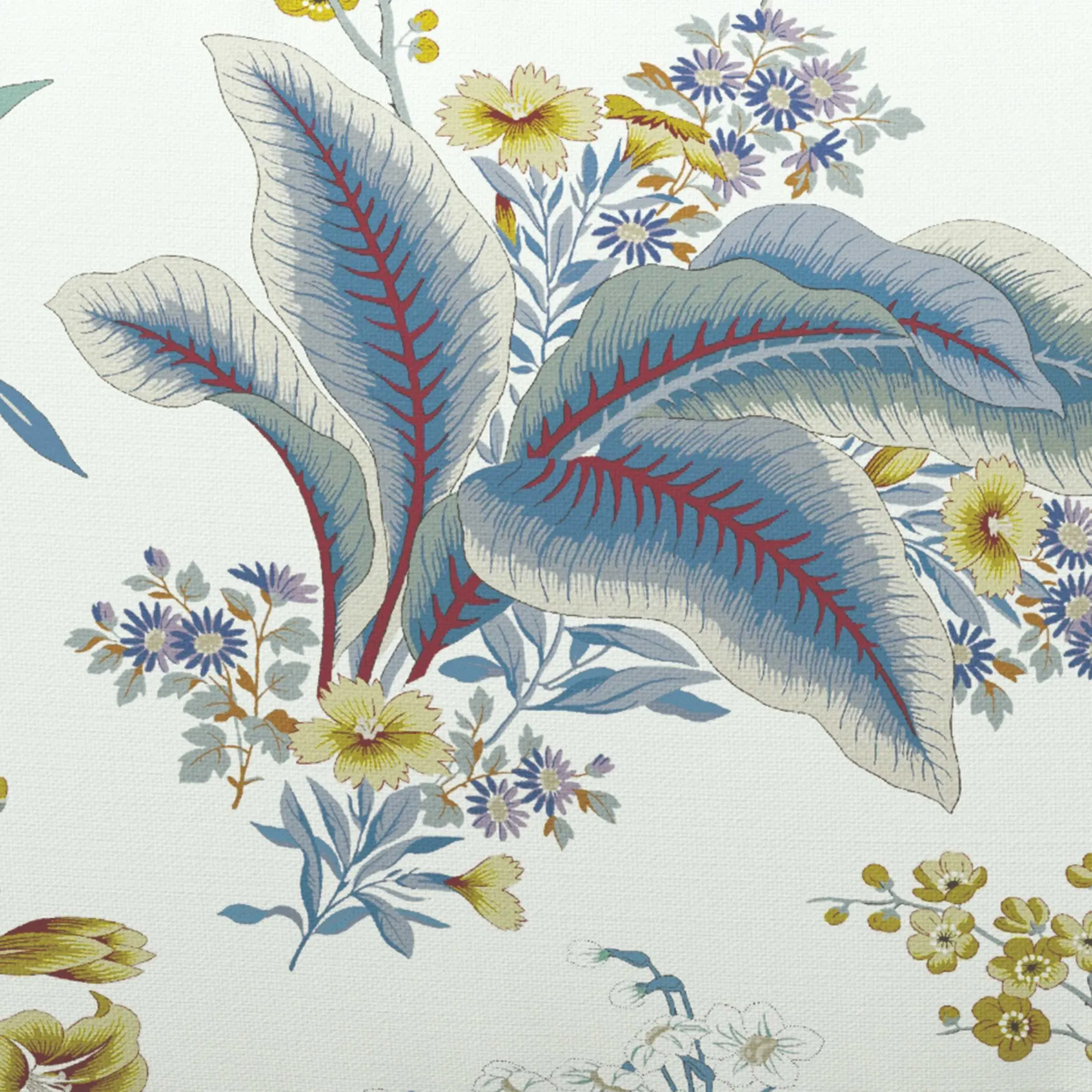 Rectangular Cushion with Embroidery - Indigo