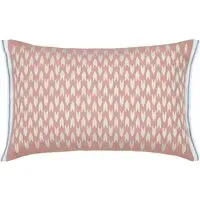 Rectangular Cushion with Floral Print - Pink, Cotton