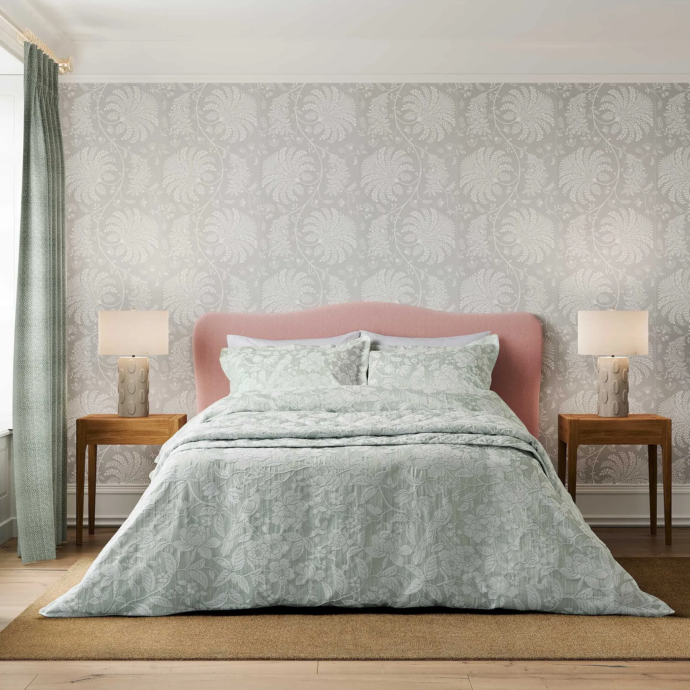 Single Duvet Cover Set - Aqua, Cotton