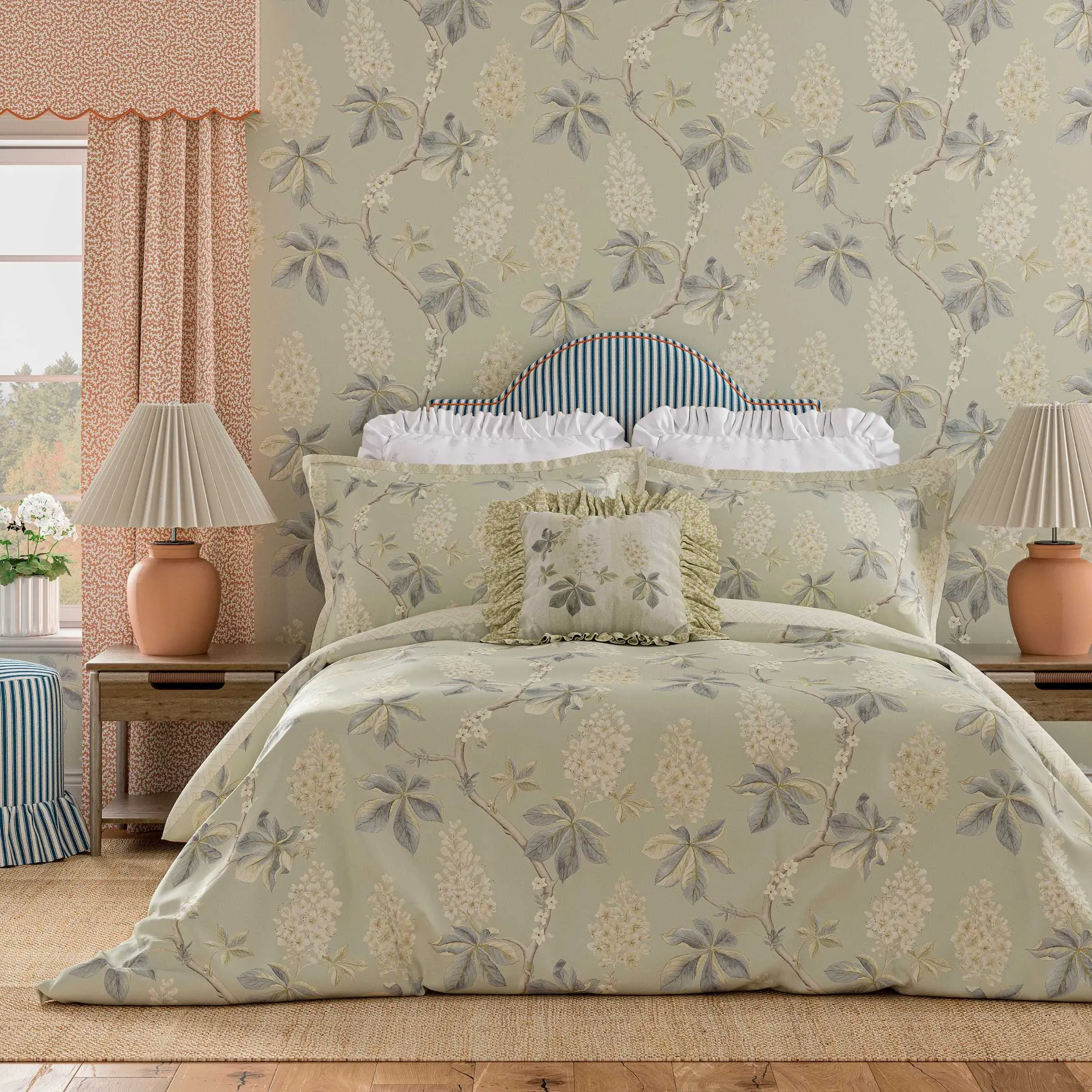 Single Duvet Cover Set - Grey Blue, Cotton