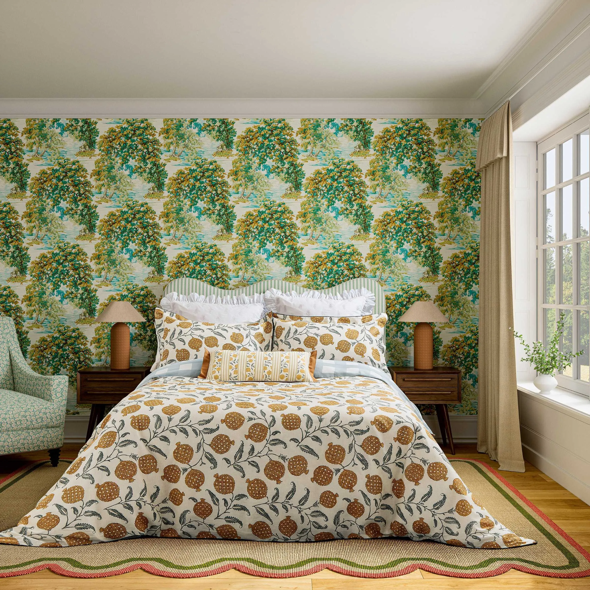 Single Duvet Cover Set - Woad, Cotton Sateen