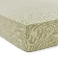 Single Fitted Sheet Botanical Print - Green