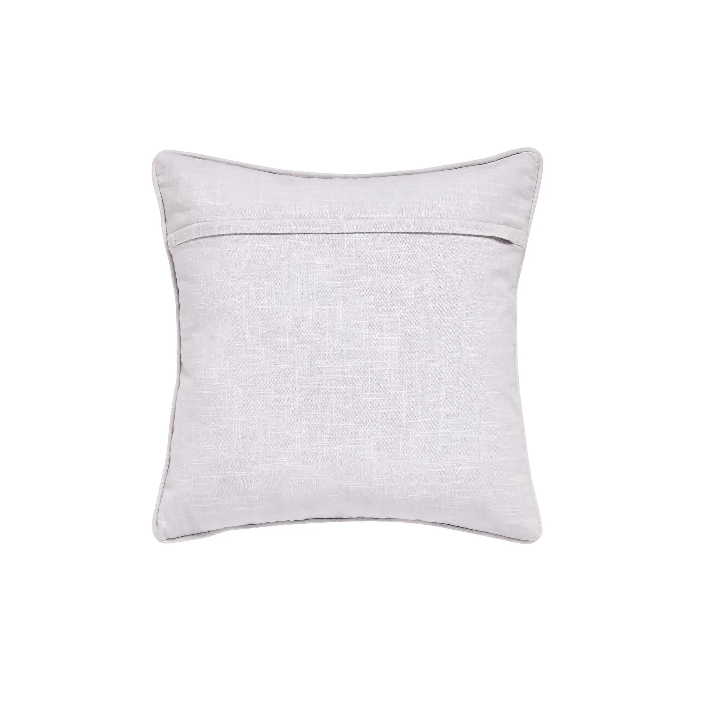 Square Cushion with Embroidery - Amethyst, Cotton