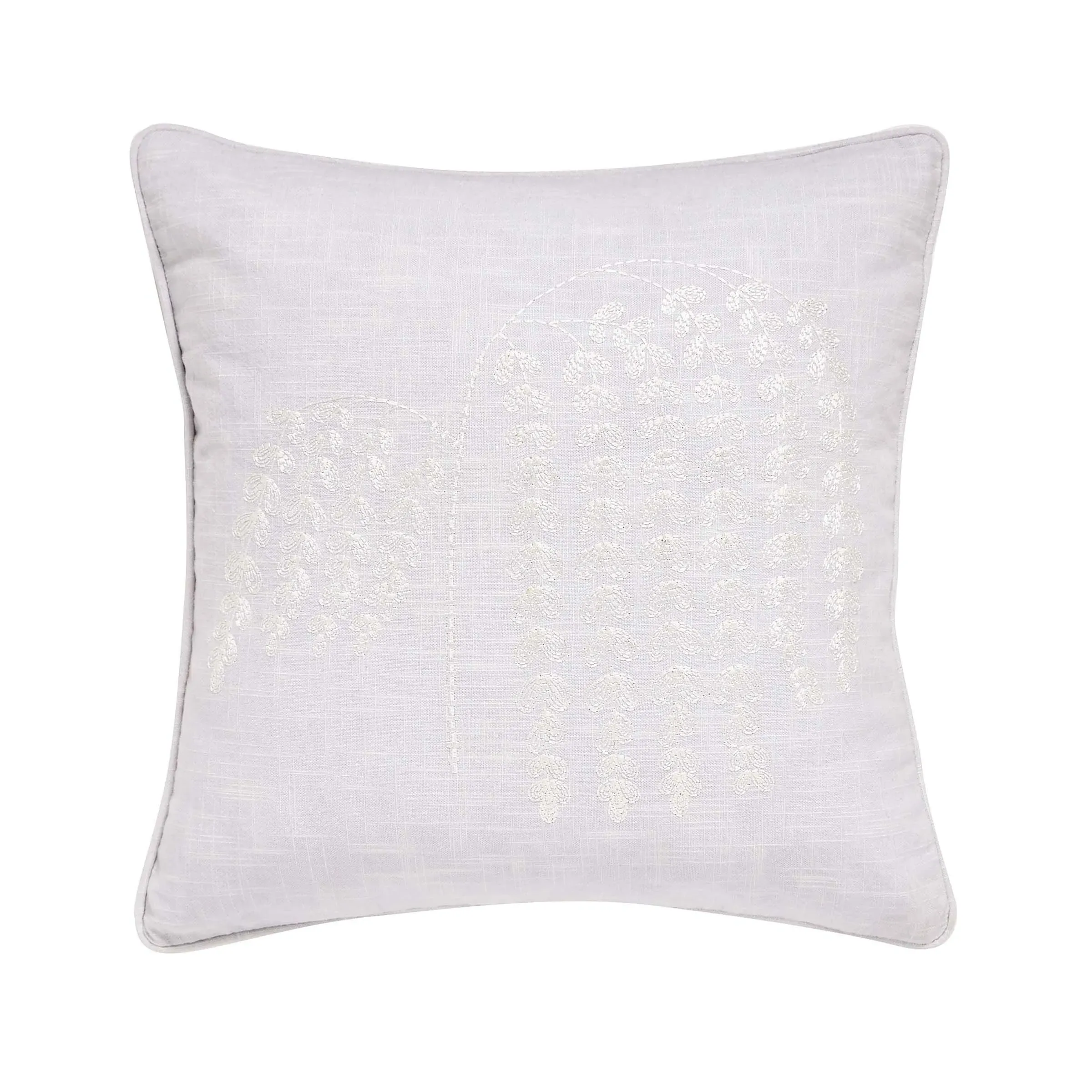 Square Cushion with Embroidery - Amethyst, Cotton image