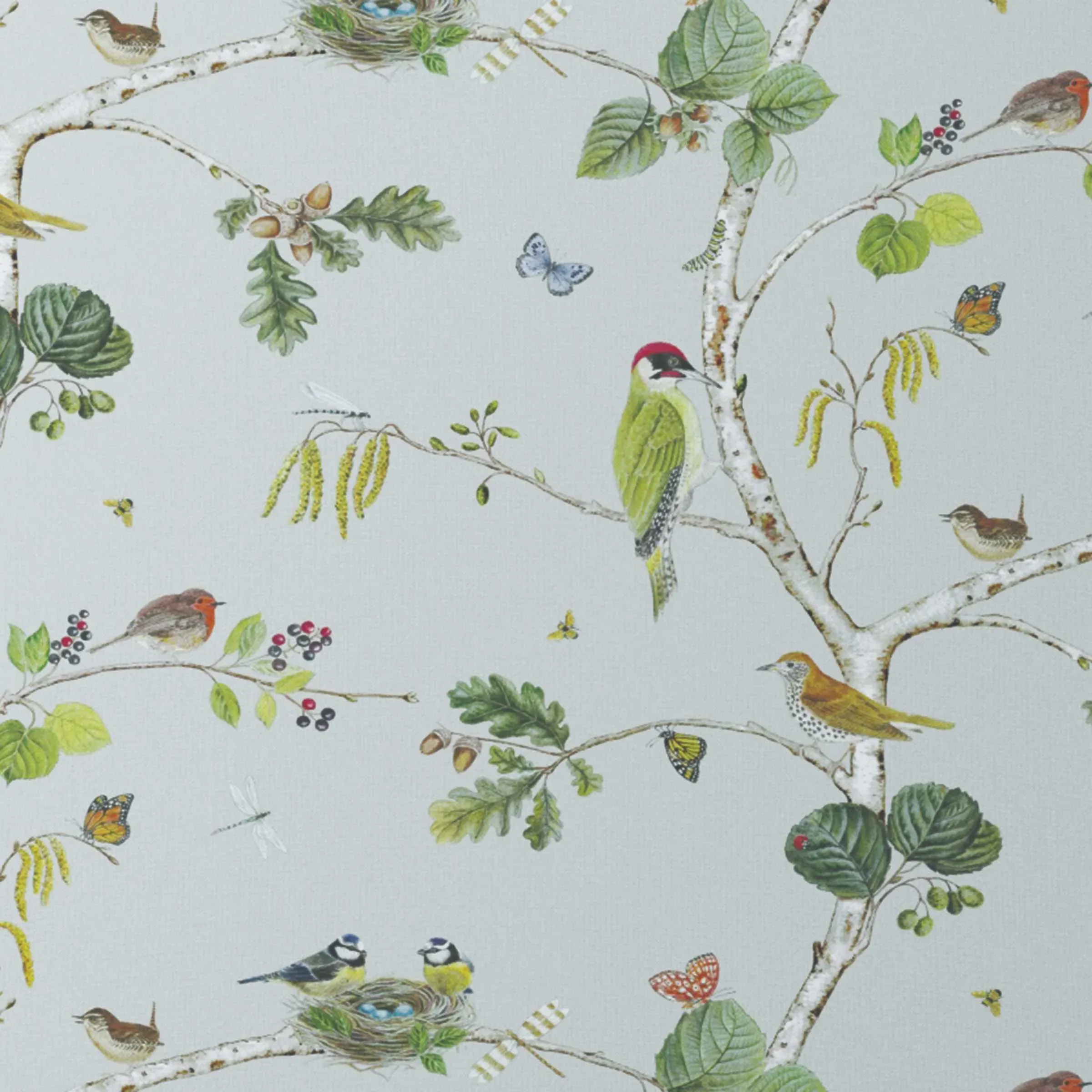 Square Pillowcase Pair - Blue Grey, Cotton