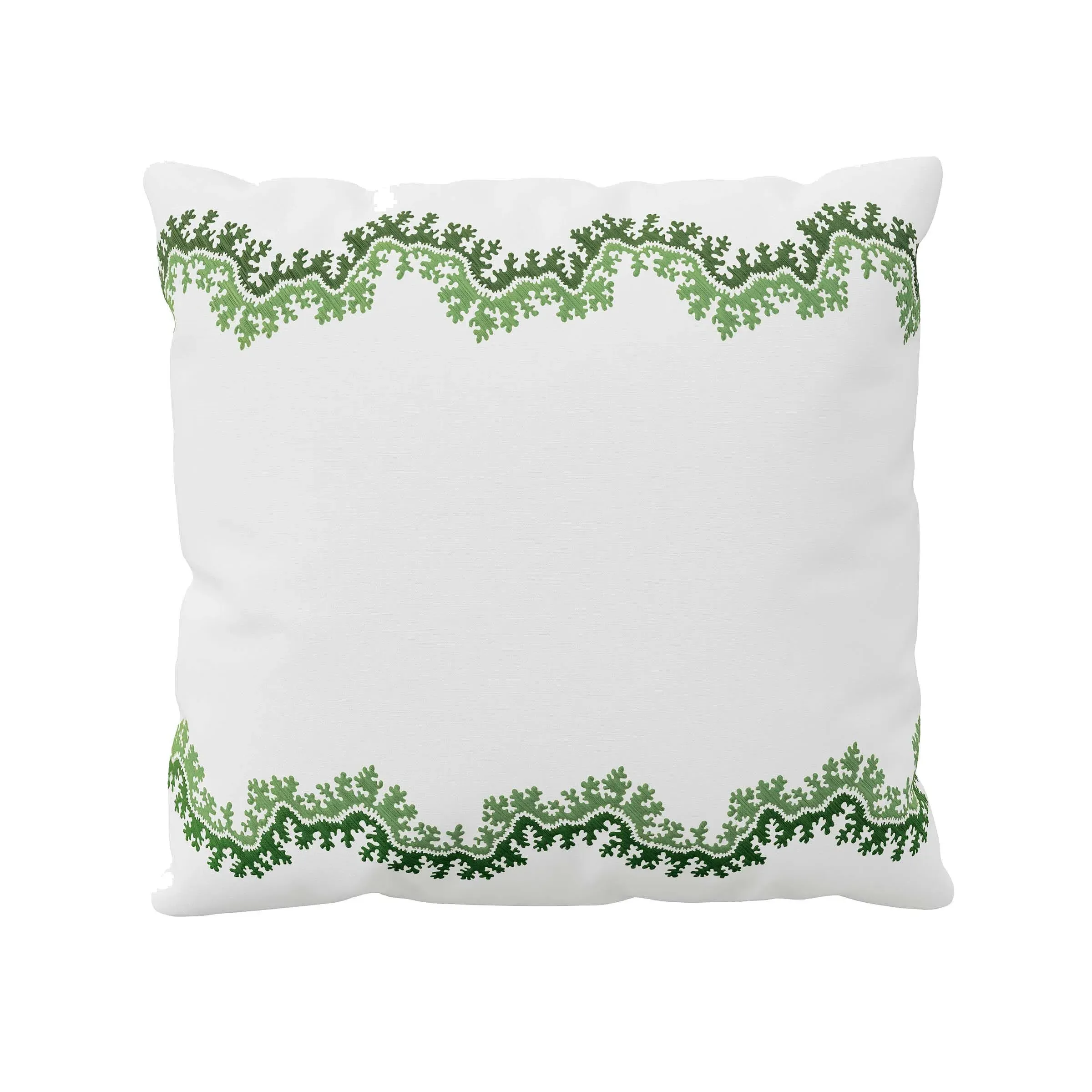 Square Pillowcases with Embroidery - Green, Cotton image