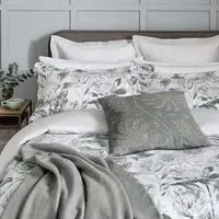 Super King Duvet Cover Set - Grey, Cotton Sateen