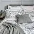 Super King Duvet Cover Set - Grey, Cotton Sateen