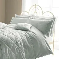 Super King Duvet Cover Set - Pale Blue, Cotton