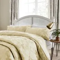 Super King Duvet Cover Set with Pillowcases - Gold