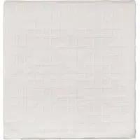 Throw Blanket Trellis Design - White, Cotton