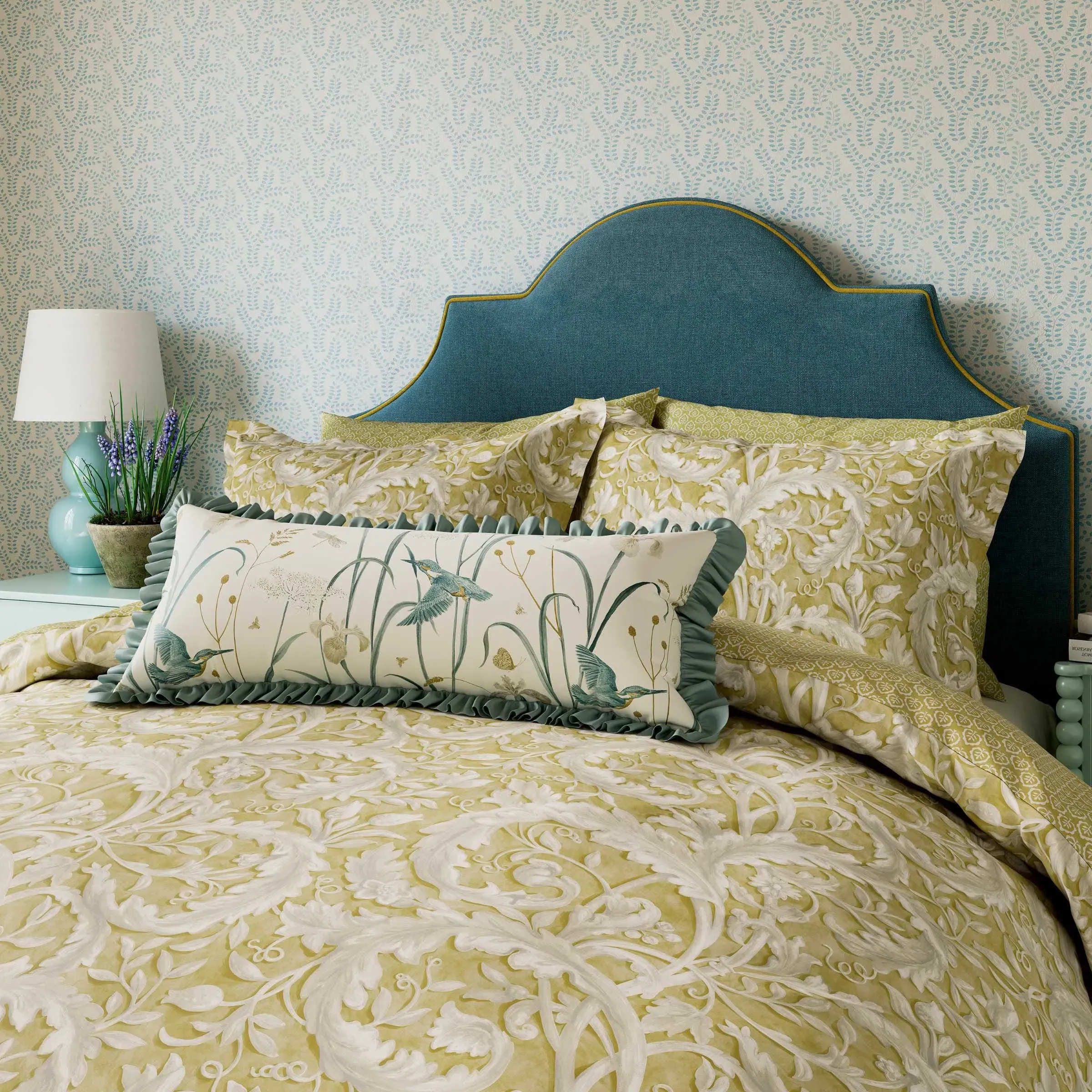 Double Duvet Cover Set - Gold, Cotton