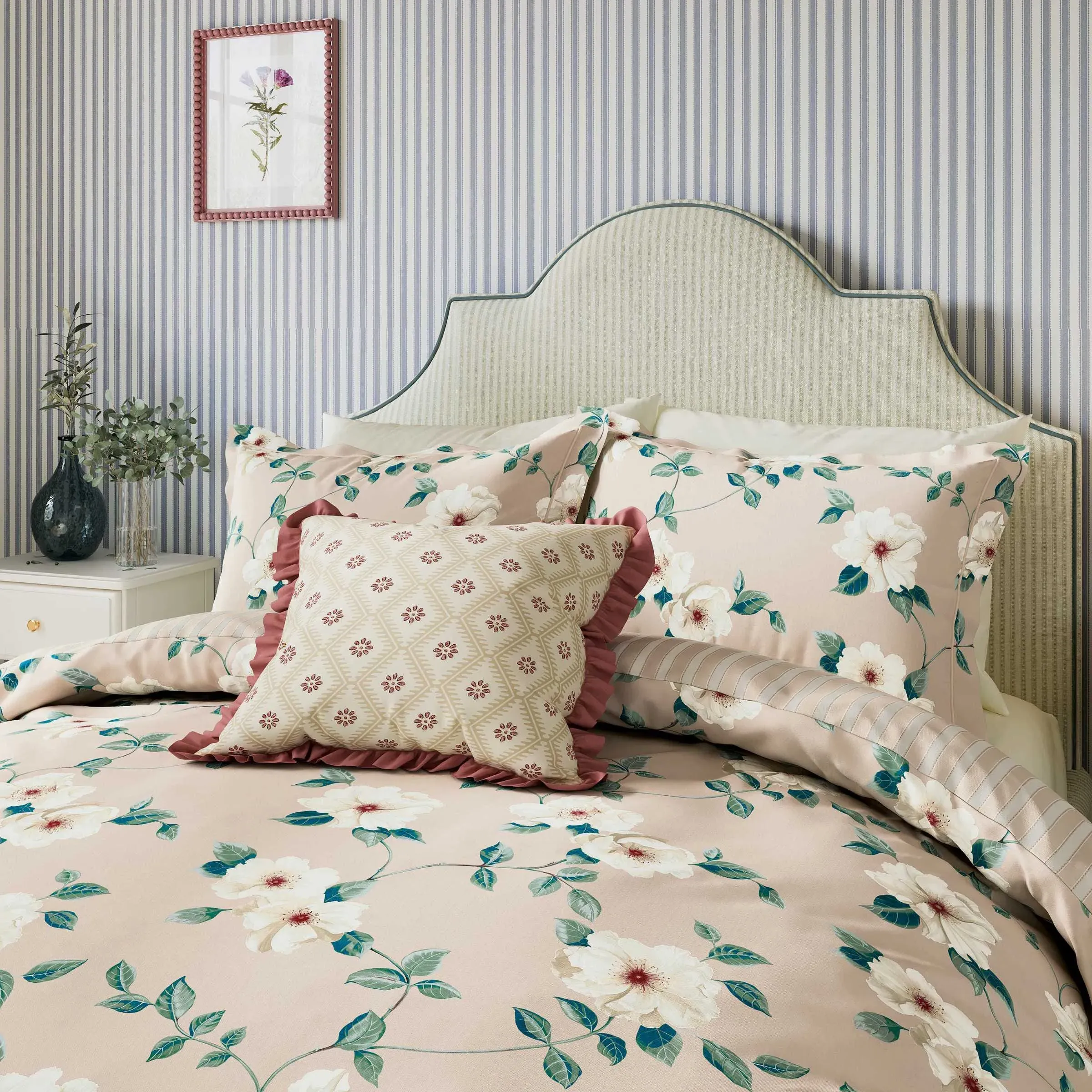 King Size Duvet Cover Set - Blush, Cotton